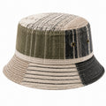 Chapeau bob taille unique en tissu tissé beige vert kaki noir style décontracté