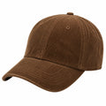 Casquette taille unique en velours côtelé marron style décontracté
