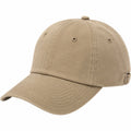 Casquette unisexe taille unique en tissu beige à visière courbée réglable
