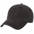 Casquette de baseball unisexe taille unique en coton noir délavé à visière courbée