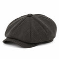 Casquette gavroche taille unique textile noir à chevrons style classique