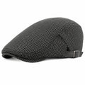 Casquette plate taille unique en textile noir et gris ajustable style urbain
