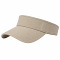 Visière taille unique en tissu beige - protection solaire ajustable
