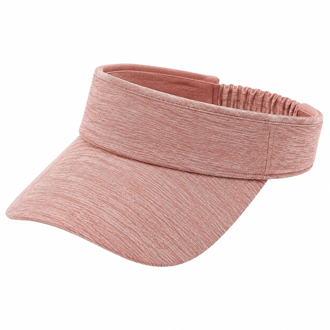 Visière de sport taille unique en tissu rose poudré à bande élastique