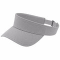 Visière taille unique en tissu synthétique gris réglable pour sport et loisirs