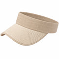 Visière taille unique en textile tissé beige pour protection solaire style décontracté
